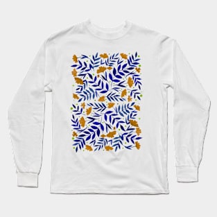 Magical garden - blue and yellow Long Sleeve T-Shirt